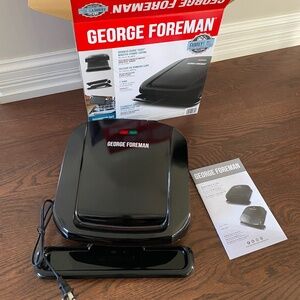 George Foreman Family Size Electric Grill Nonstick Removable Plates